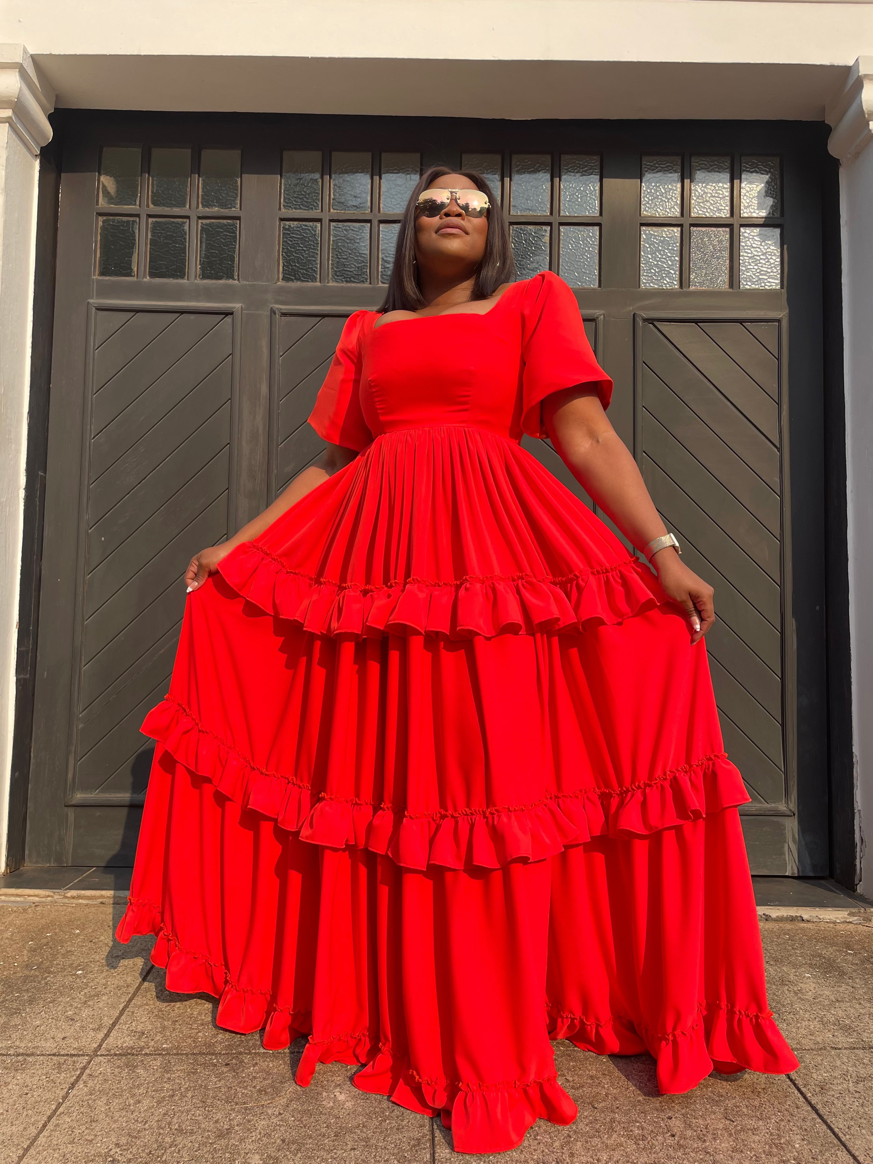 Orange Ruffle Goodness Maxi