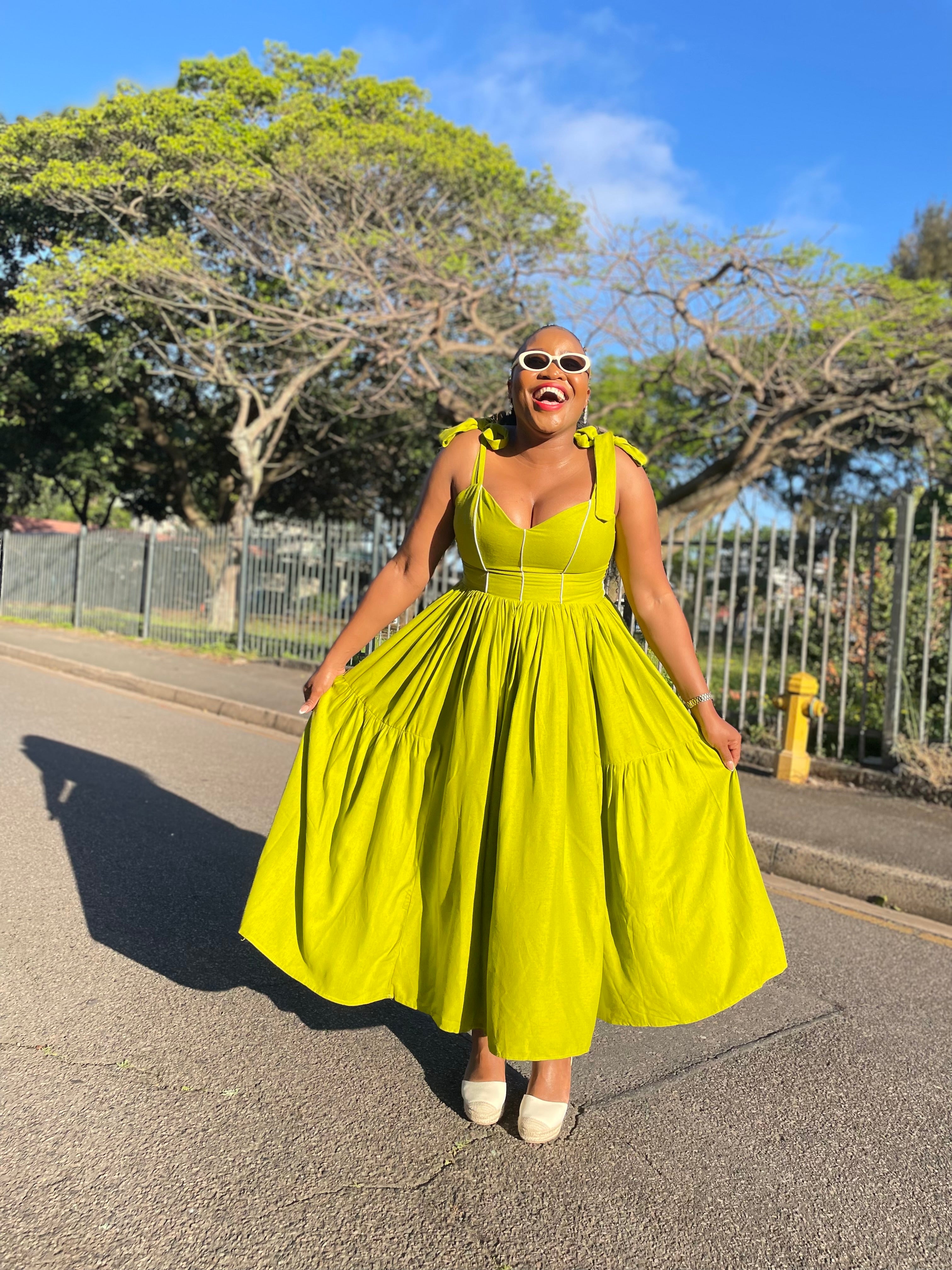 Becca Olive Linen Maxi (pre-order)