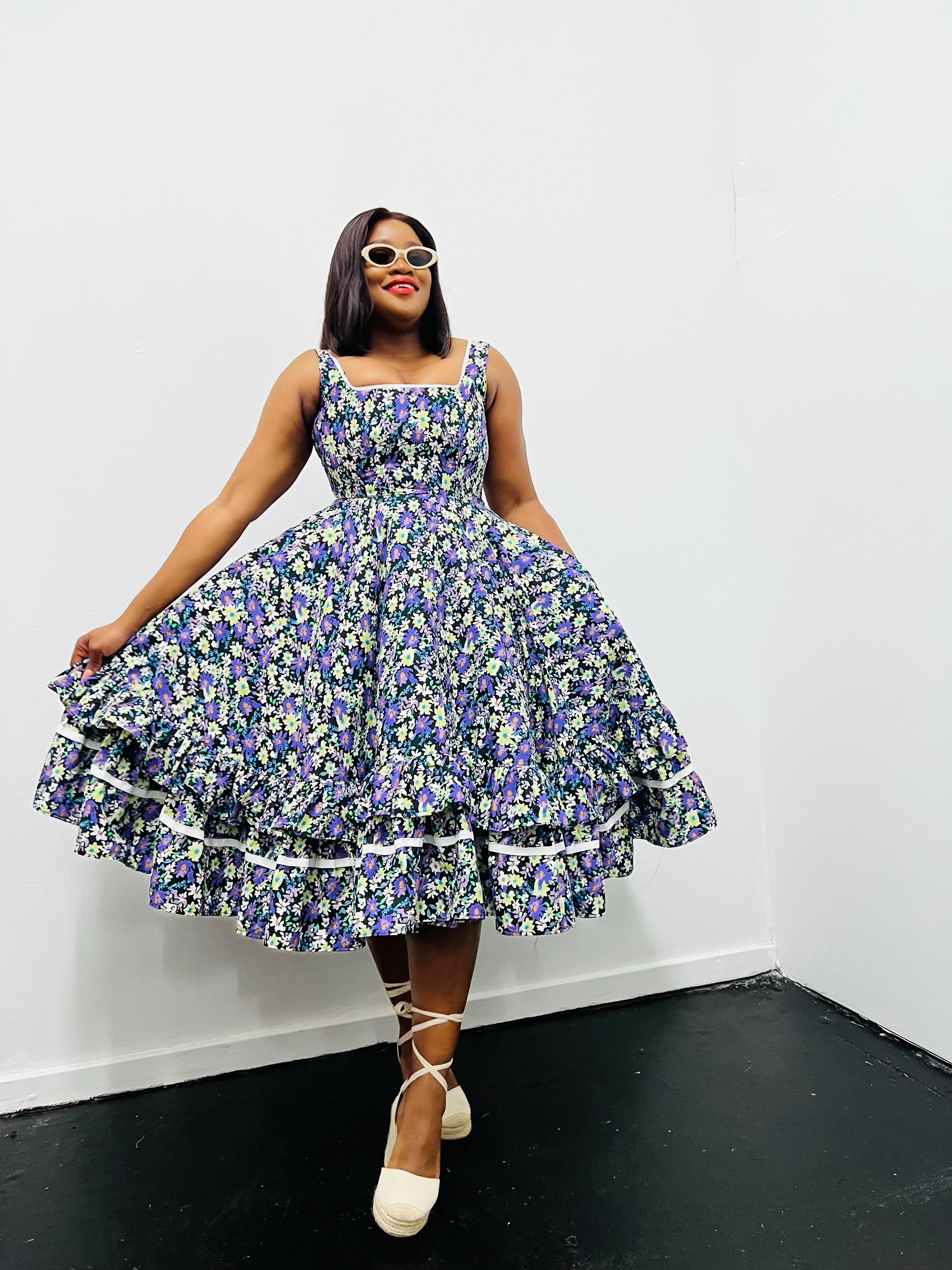 Mbali cotton flare dress