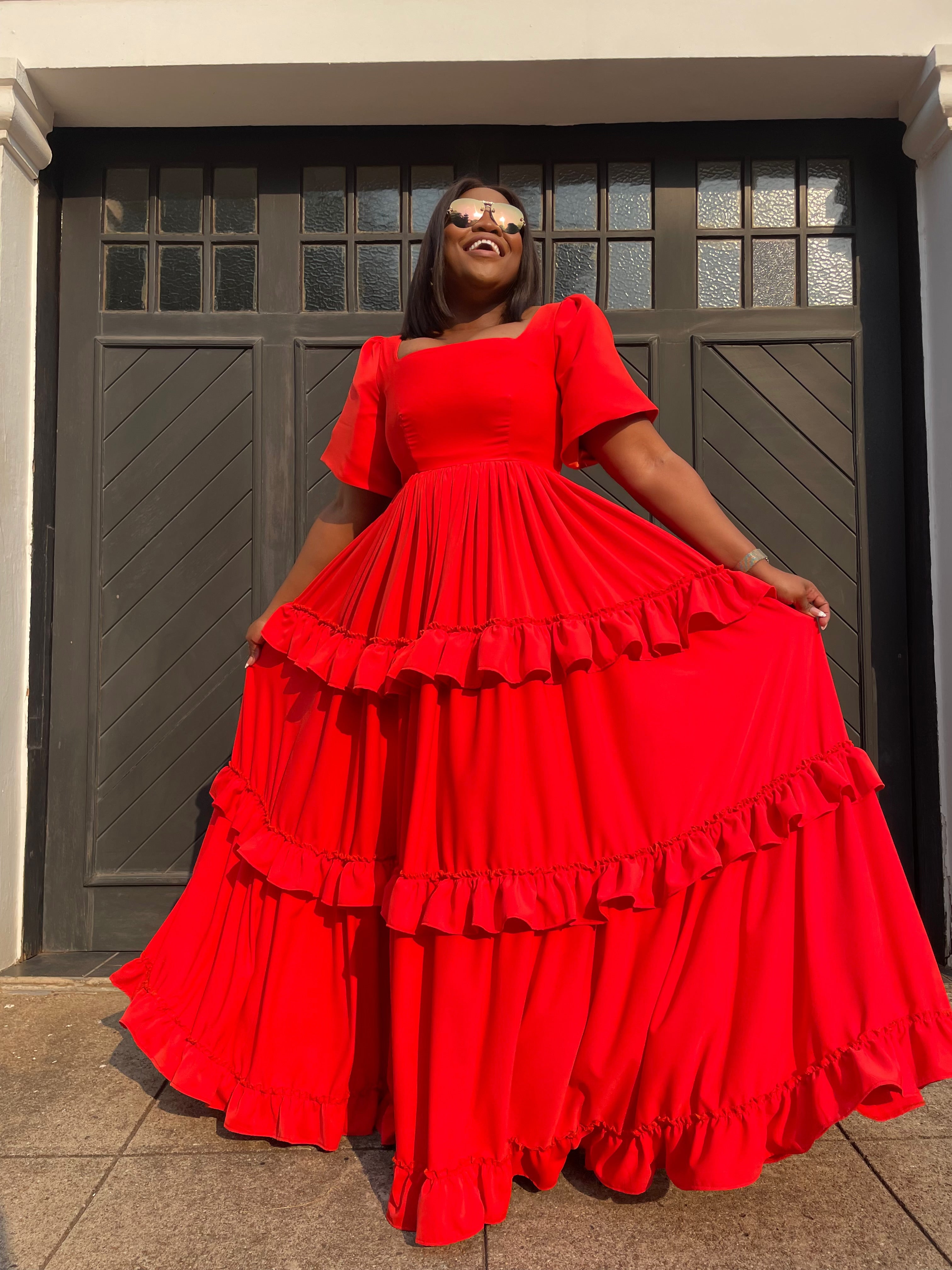 Orange Ruffle Goodness Maxi