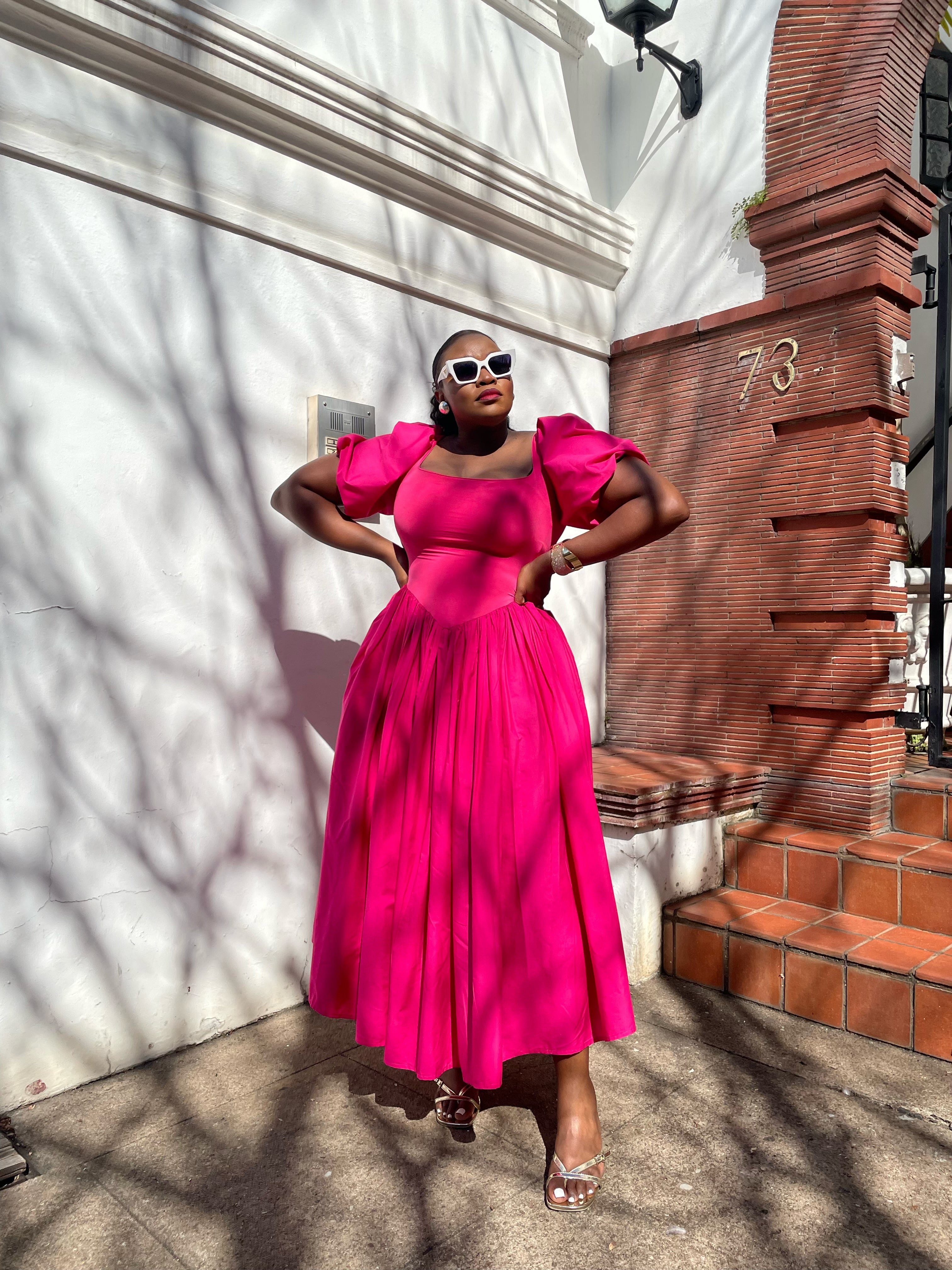 Pinky bloom dress