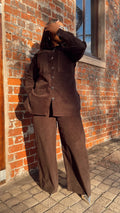 Brooklyn corduroy set (Chocolate brown)