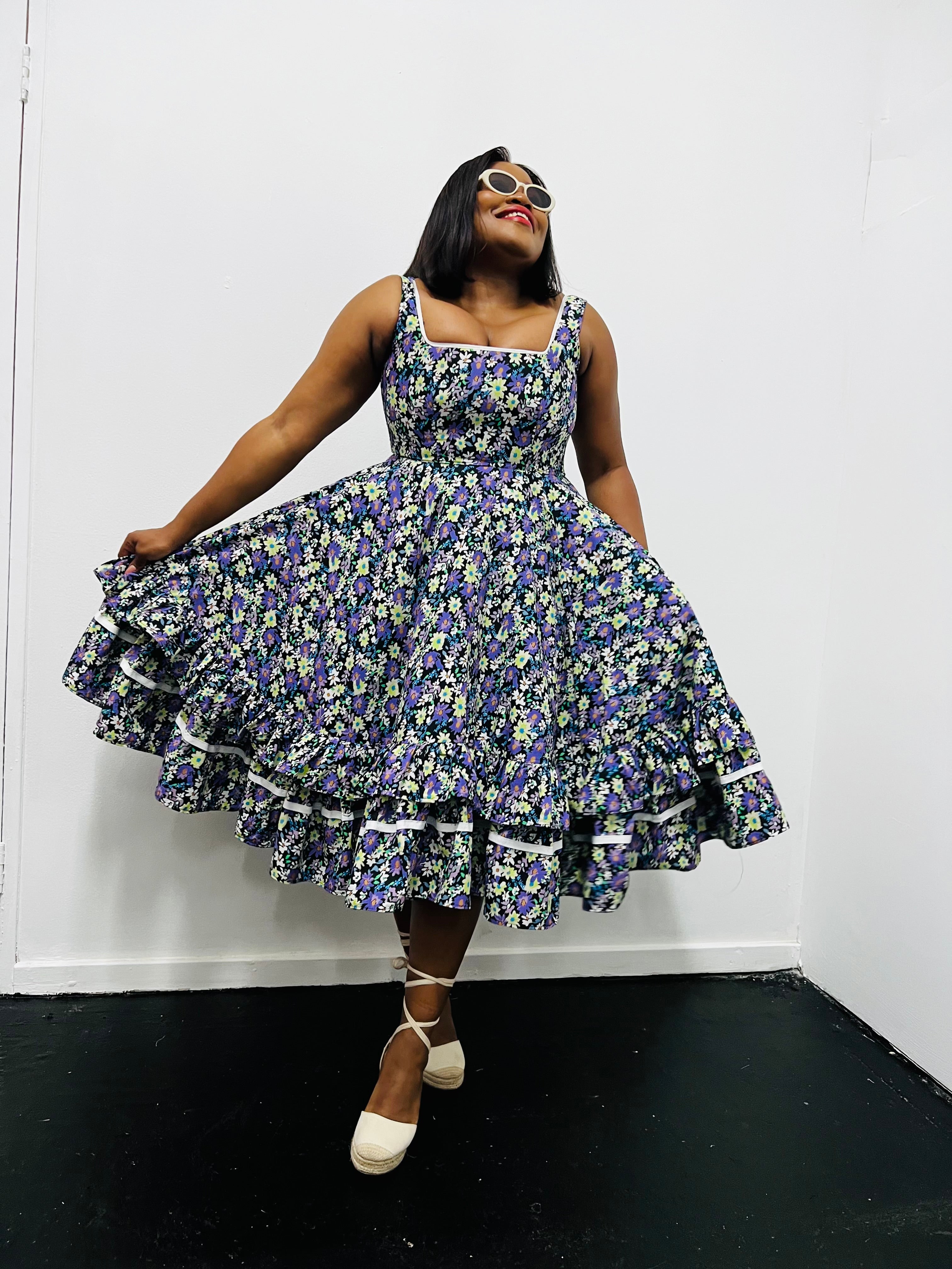 Mbali cotton flare dress