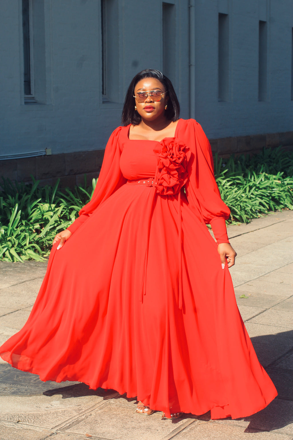 The Scarlet Bloom Gown