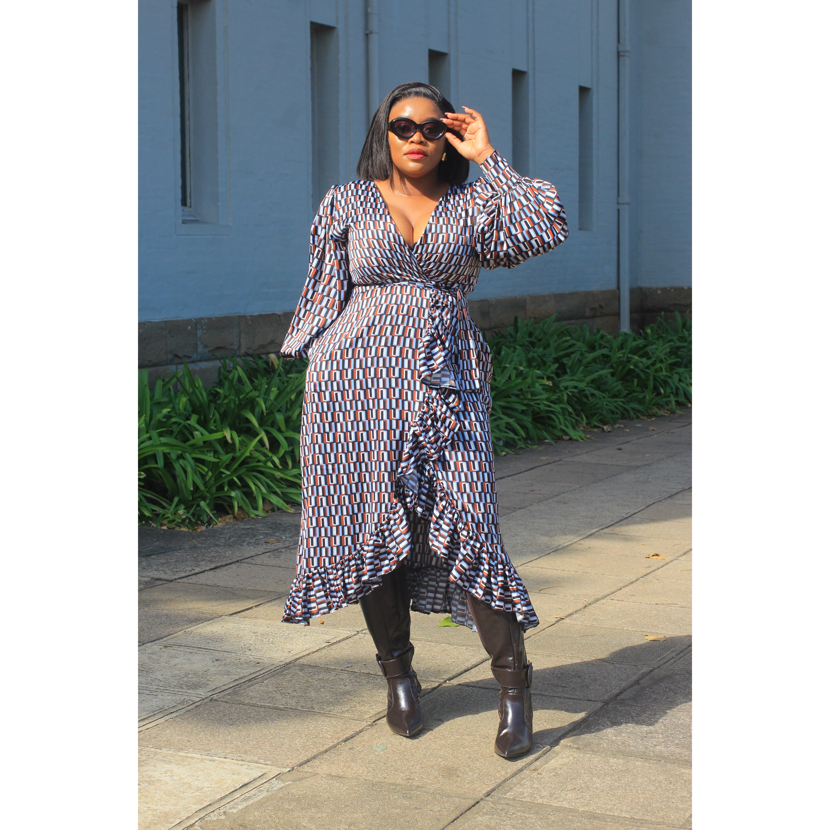 Remy Ruffle Wrap Dress